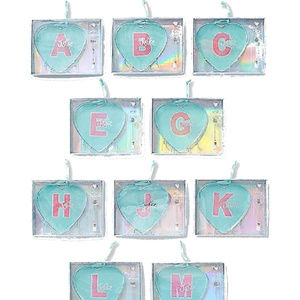 Justice Heart Initial Hanging Jewelry Holder Set